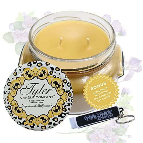 Tyler Candle Company Icon Jar Candle - Luxurious Scented Candle with Essential Oils - Long Burning Candles 110-120 Hours - Large Candle 22 oz with Wor Tyler Candle Company Icon Jar Candle - Luxurious Scented Candle with Essential Oils - Long Burning Candles 110-120 Hours - Large Candle 22 oz with Wor