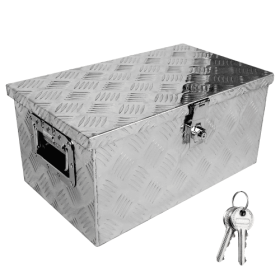 20 Inch Aluminum Truck Tool Box, Truck Bed Tool Storage Box With Side Handle,Lock And 2 Keys, 20.1x11.8x9.3, Silver
