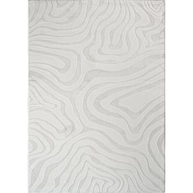 "Ava" Luxury Area Rug in Cream Abstract Design (Color: as Pic)